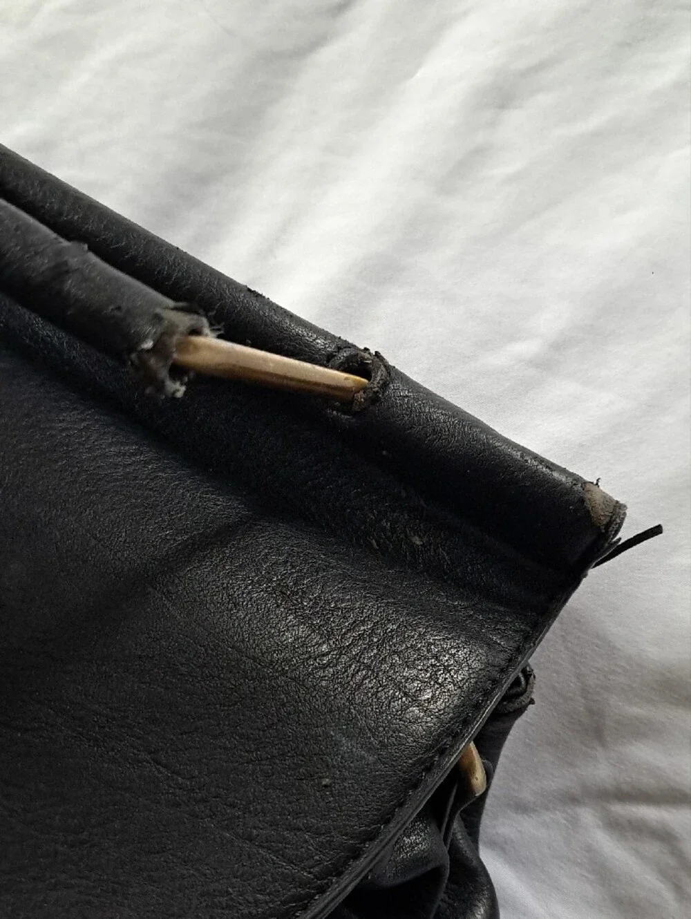 Antik Kraft Black Vegan Leather Convertible Backpack Purse with Gold-Tone Handle